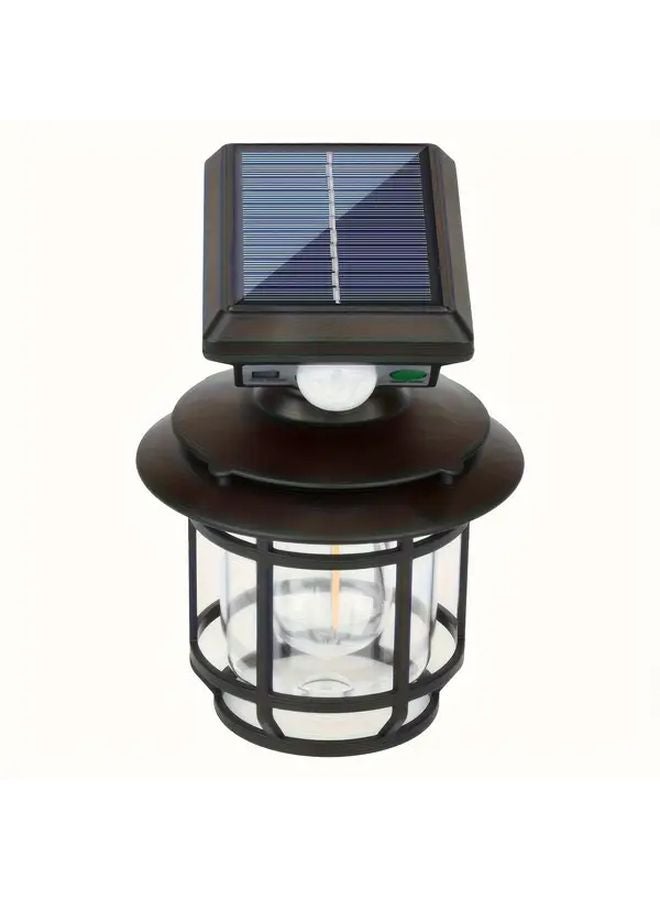 أضواء الحائط الشمسية المدورة المتكاملة مع استشعار الحركة في الهواء الطلق بـ 3 أوضاع للفناء - Image 1