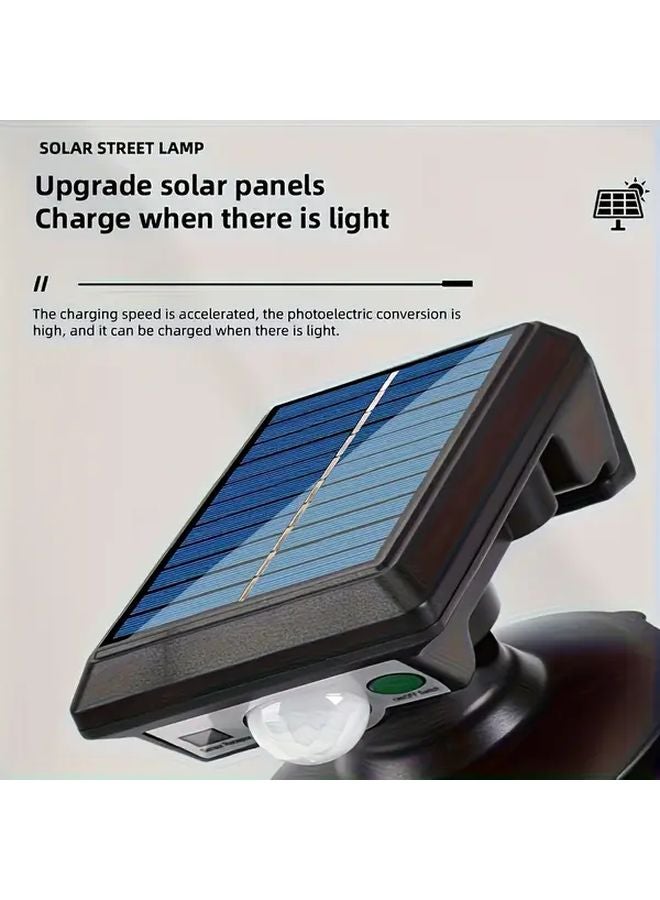 أضواء الحائط الشمسية المدورة المتكاملة مع استشعار الحركة في الهواء الطلق بـ 3 أوضاع للفناء - Image 4