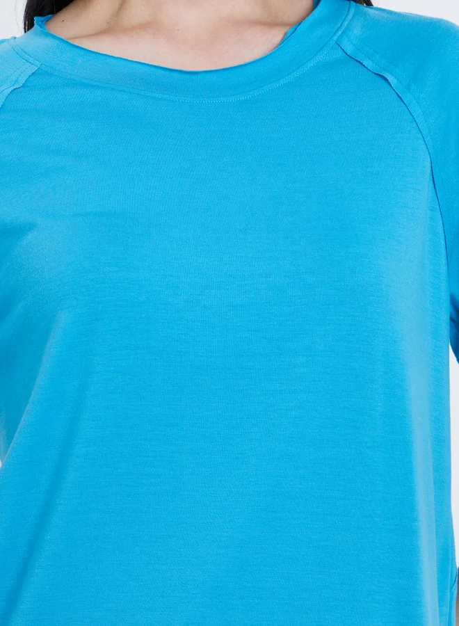 Take Two Take Two Women Blue Round Neck T-Shirt