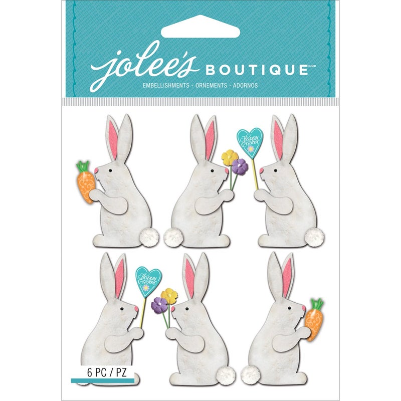 Jolees Boutique Dimensional Stickers  Easter Bunnies - Image 2