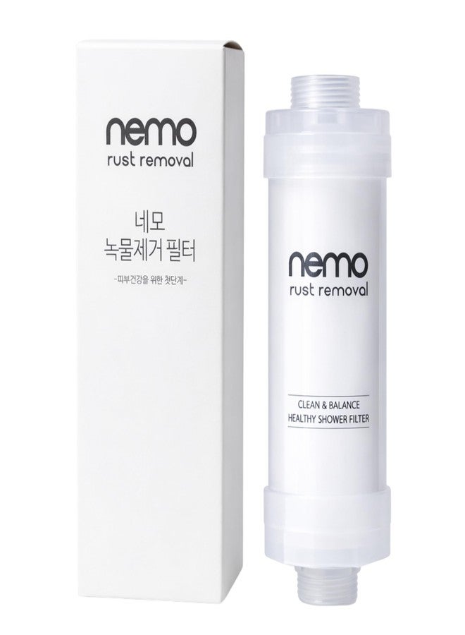 NEMO Rust Removal Shower Filter | Made in South Korea | Visible Melt-Blown Sediment Filter (1.0µm) | Removes Residual Chlorine, Rust, Heavy Metals & Larvae | Cleaner Shower Water for Skin & Hair - Image 1
