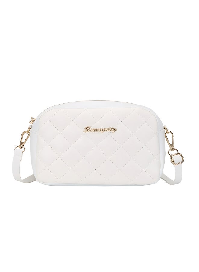 Women's PU Leather Shoulder Bag, Ladies Diamond Checkered Crossbody Bag Sling Bag Side Bag Carry Bag, Daily Commuting Small Square Bag Camera Bag Phone Bag Satchel Bag for Girls/College Students  - Image 1