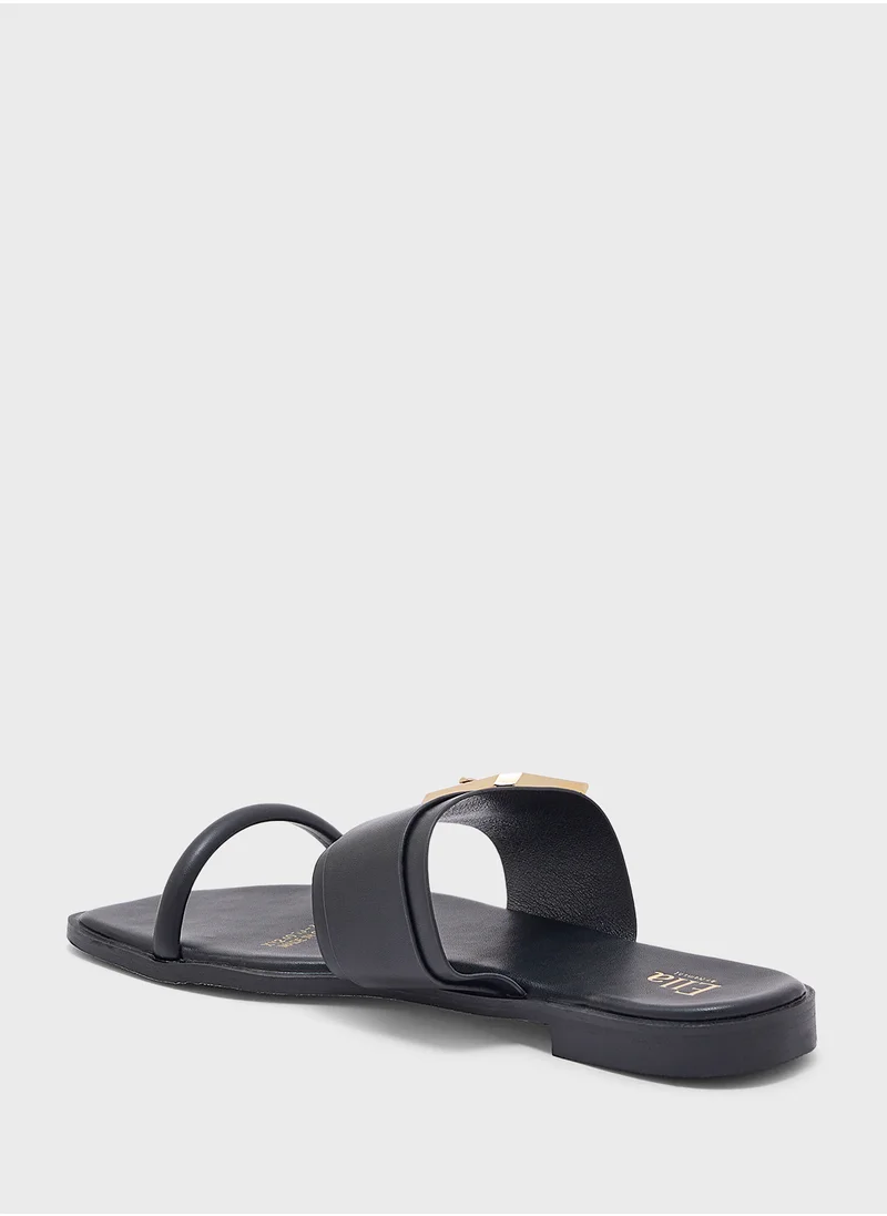 ELLA Chunky Buckle Double Strap Sandal
