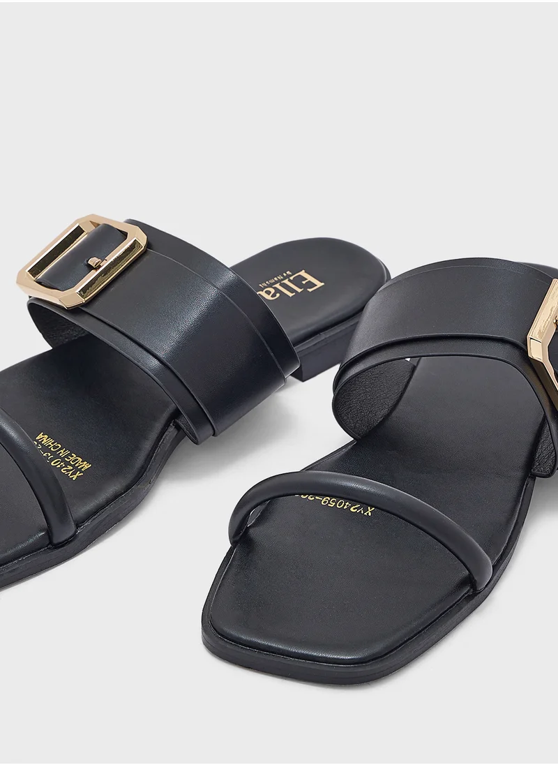 ELLA Chunky Buckle Double Strap Sandal