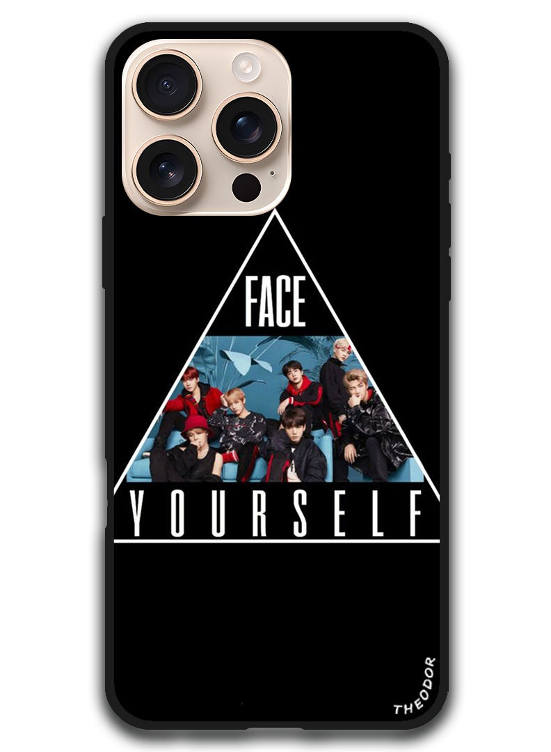 Theodor غطاء واقي مضاد للخدش ومقاوم للصدمات لجهاز iPhone 16 Pro (6.3) بوصة BTS وجه نفسك - Image 1