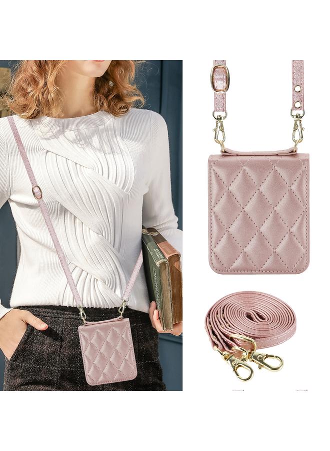 اس-توب جراب لهاتف Motorola Razr 40 Ultra ذو نسيج معيني مع حبل طويل وقصير - Image 2