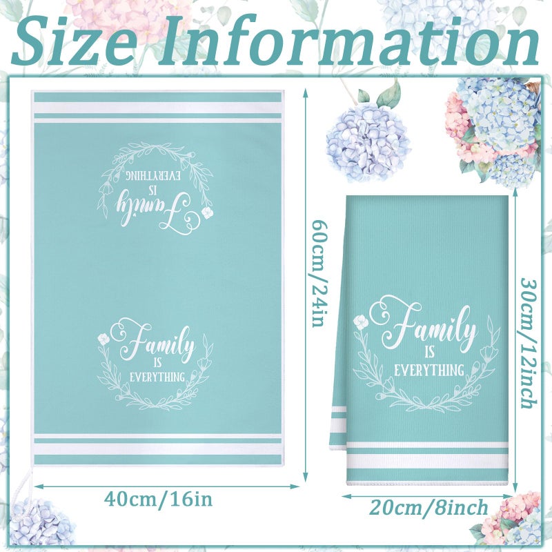 Boyiee Set of 6 Hydrangeas Kitchen Towels Spring Tea Towels Absorbent Dish Towels 24 x 16 Inches Kitchen Gifts Hand Towels Hydrangea Lover Gifts for Farmhouse Kitchen Bathroom - Image 4