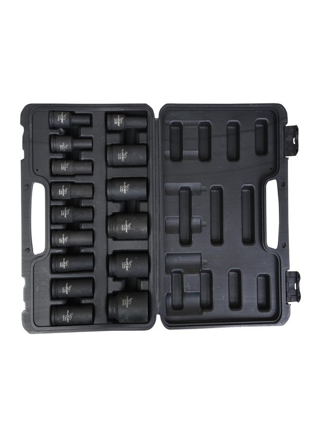 Elephant 1/2 Inch Square Drive Deep Impact Socket Set 6-Point Thin Wall 78 mm Length Set of 15 - Image 3