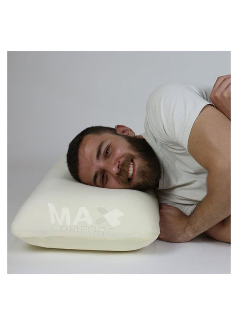 Max Comfort Classic Memory Foam Oversized Medical Pillow - Off White  - Image 2