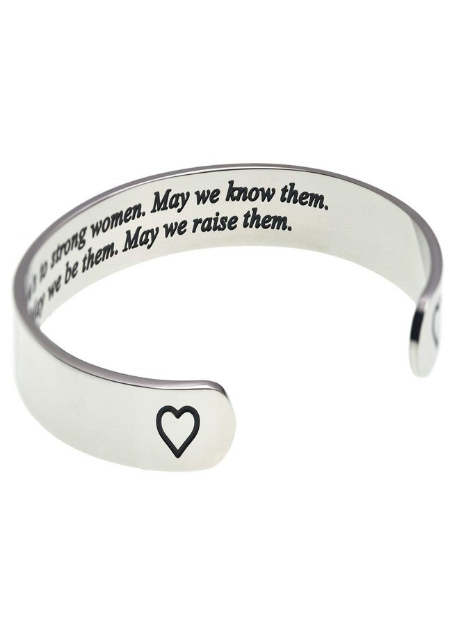 LParkin Empowered Women Best Friend Sister Gift Here's to strong women May we know them May we be them Bracelet - Image 3