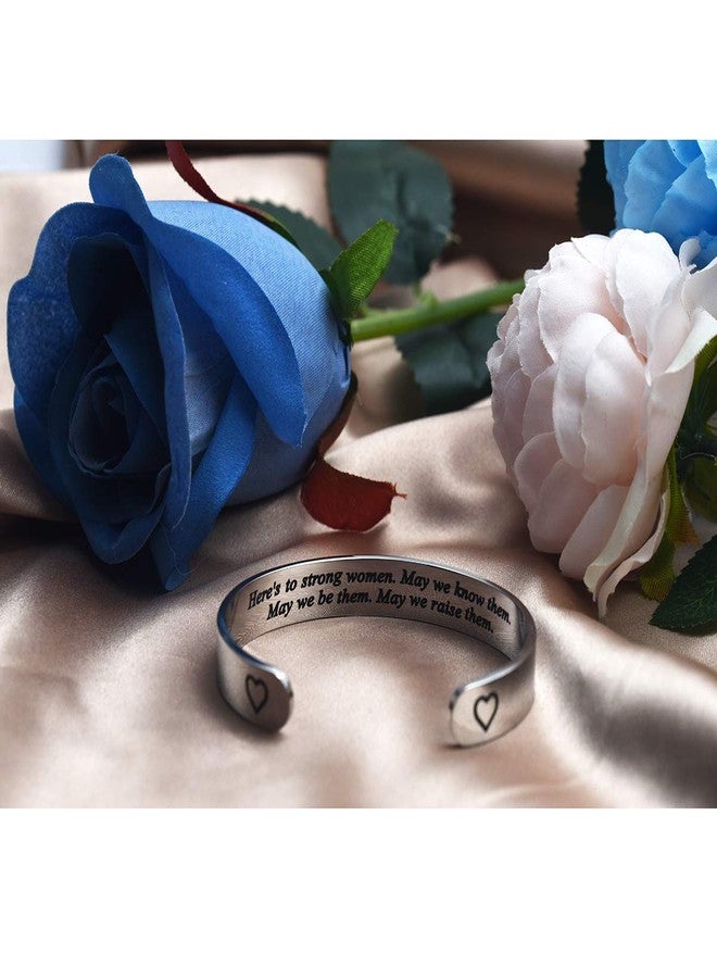 LParkin Empowered Women Best Friend Sister Gift Here's to strong women May we know them May we be them Bracelet - Image 4