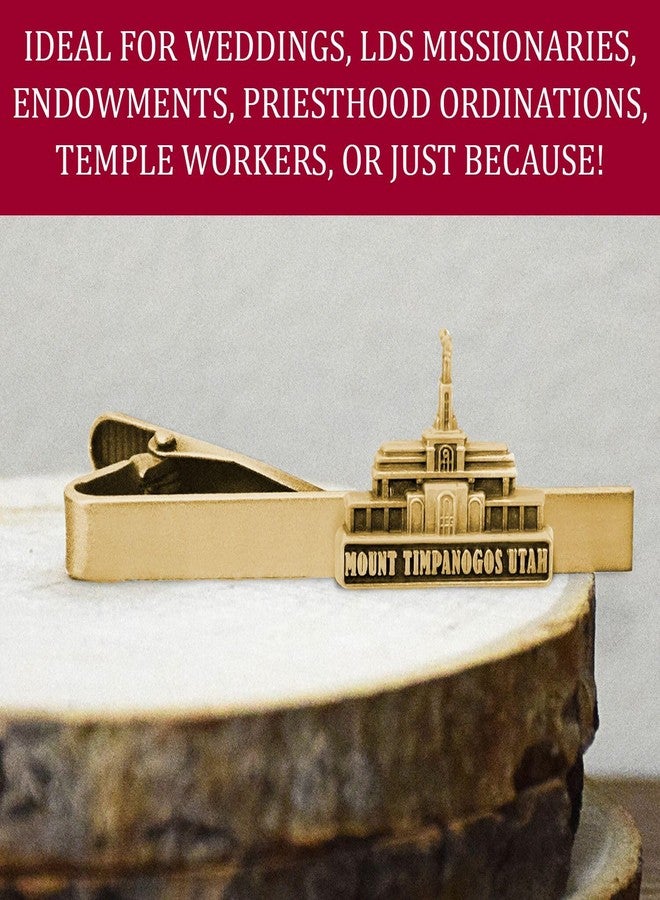 Ringmasters Gold Tie Clip by Ringmasters | LDS Temple Tie Clips | Suit Accessories, (Mt Timpanogos Utah) - Image 4