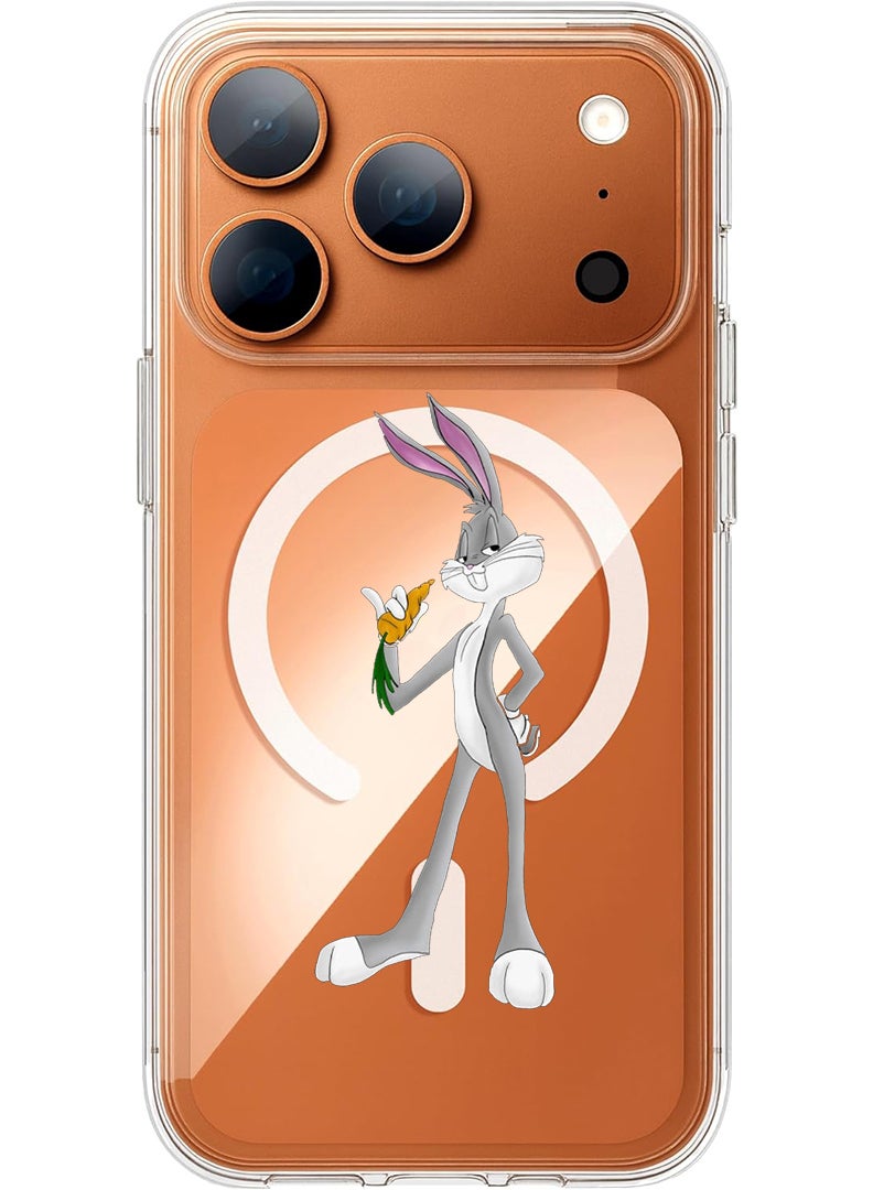 Theodor Magnetic Case for Apple iPhone 17 Pro Compatible with MagSafe Wireless Charging, Shockproof Phone Bumper Cover - sad rabbit - Image 1