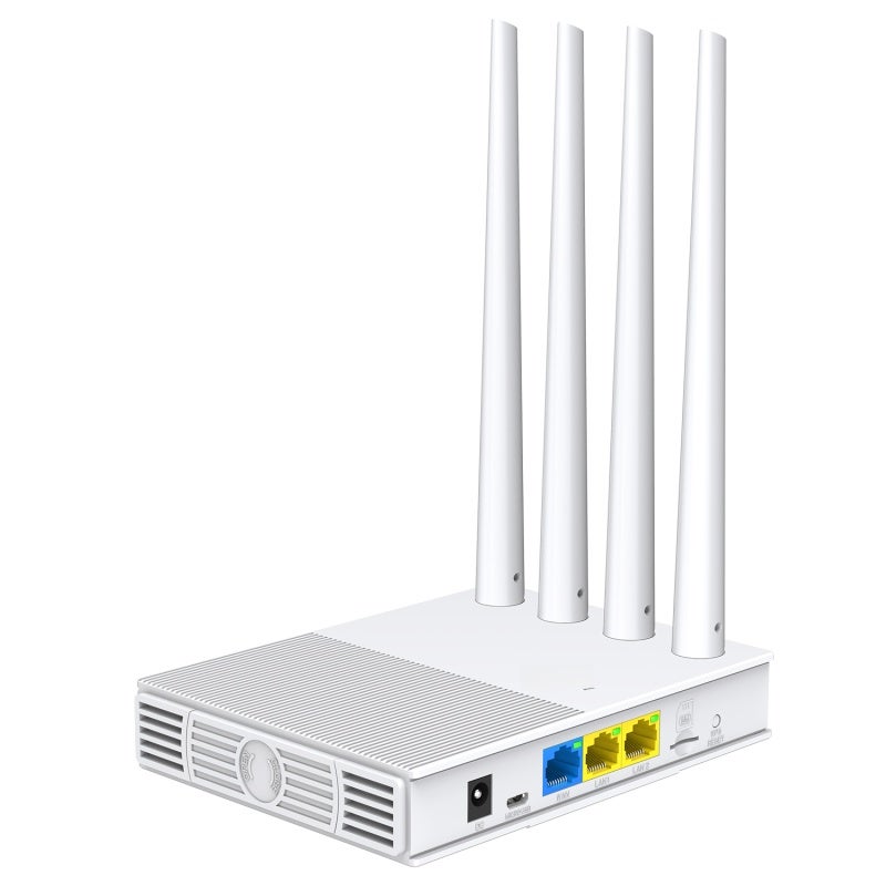 Маршрутизатор WiFi: أبيض، سرعة مجتمعة 300 ميجابت في الثانية، نطاق مزدوج (2.4 جيجاهرتز و4 جيجاهرتز)، تقنية التوجيه الحزبي (Beamforming) - أوضاع نقطة الوصول/المحول، يدعم 32 جهازًا، إعداد سهل للمكتب المنزلي، بث رغم الجودة 4K، ألعاب عبر الإنترنت - Image 1