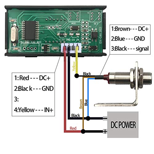 DIGITEN 4 Digital Blue LED Tachometer RPM Speed Meter + Hall Proximity Switch Magnet Sensor NPN + Sensor Mounting Holder for Lathe Conveyor Belt - Image 5