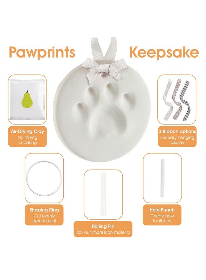 بيرل هيك مجموعة زينة تذكارية على شكل مخلب حيوان أليف من بيرهيد - زينة تذكارية من الطين المعلق للكلاب والقطط، أول زينة عيد ميلاد للحيوان الأليف، زينة عائلية مخصصة، 3 شرائط - Image 5