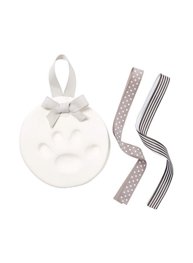 بيرل هيك مجموعة زينة تذكارية على شكل مخلب حيوان أليف من بيرهيد - زينة تذكارية من الطين المعلق للكلاب والقطط، أول زينة عيد ميلاد للحيوان الأليف، زينة عائلية مخصصة، 3 شرائط - Image 1