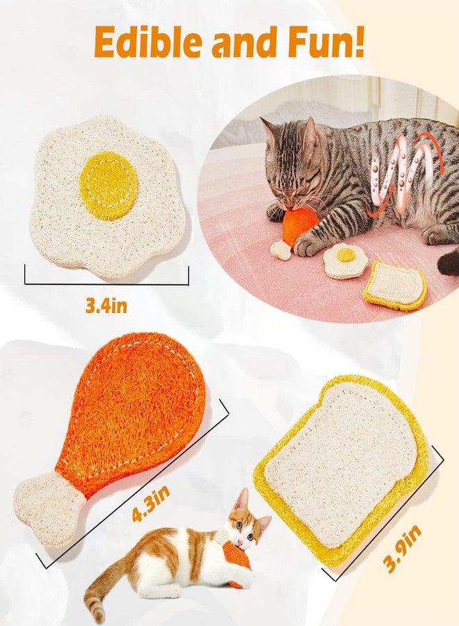 SLAUNT 3PCS Catnip Cat Chewing Toy with Natural Loofah and SilverVine for Kitten Teething Toy,Indoor Interactive Toys for Relieving Stress and Cleaning Teeth,Safe for All Small, Medium and Large Cats - Image 5