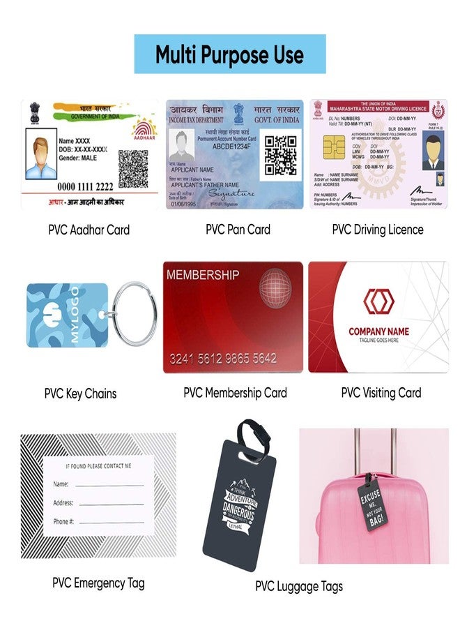 BIGFALCON Premium PVC Lamination Dragon Sheet Set of 10 Cores and 20 Overlays A4 Size 800 Micron for PVC Aadhar, Photos, ID Card - Image 5