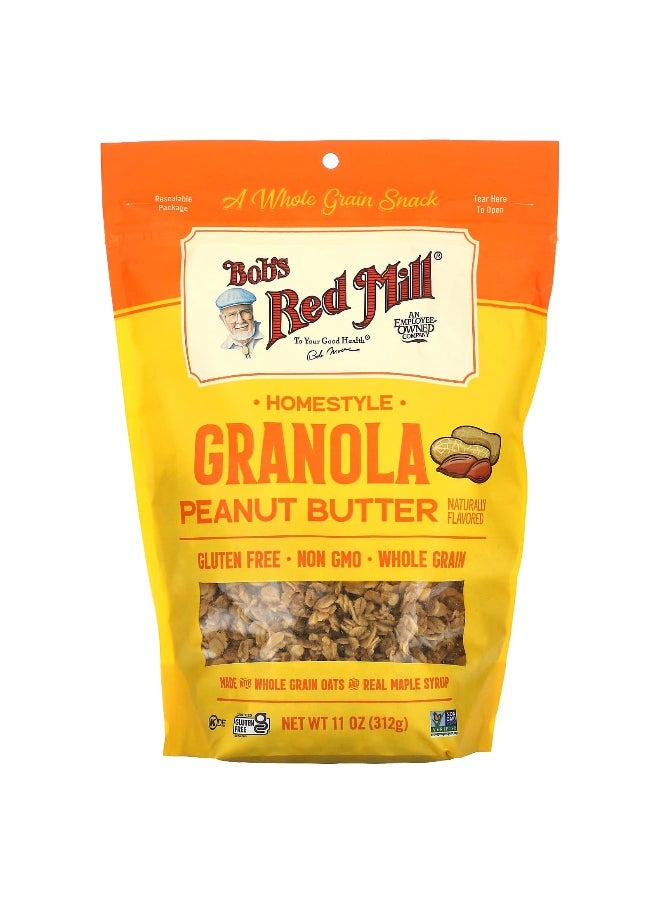 Bobs red mill Bob's Red Mill, Homestyle Granola, Peanut Butter, 11 oz (312 g)  - Image 1