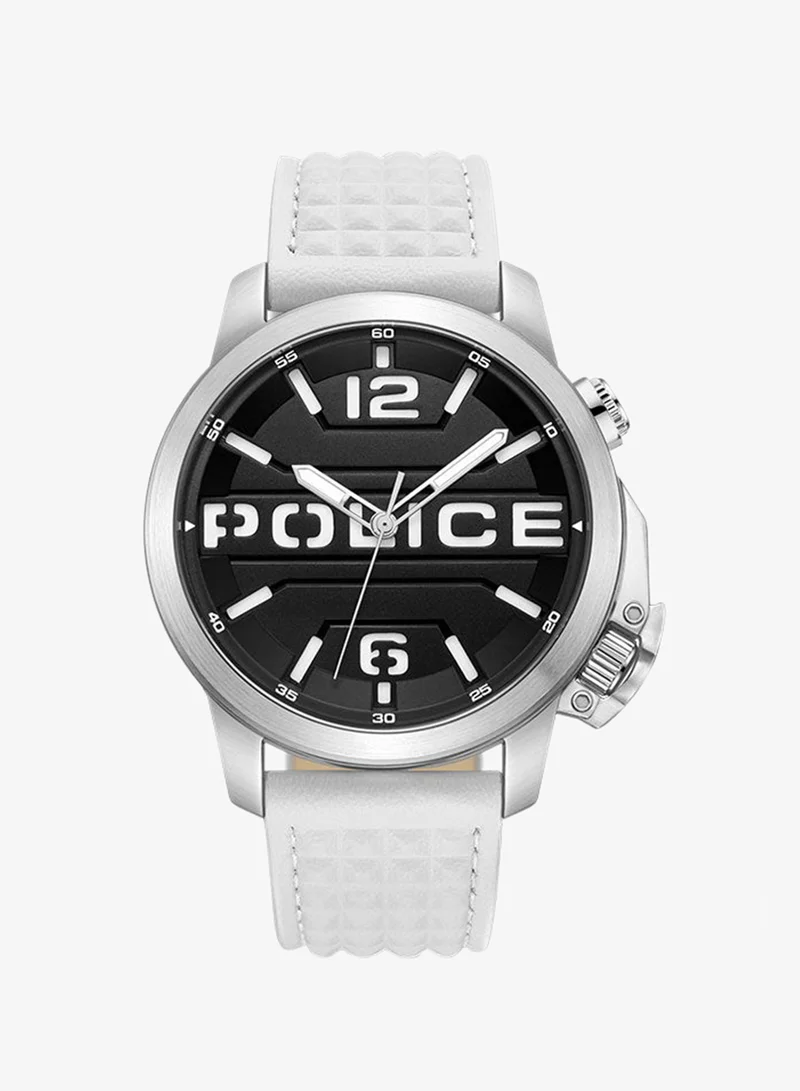 Men Analog Round Shape Leather Wrist Watch PEWJD0021704 - 44 Mm