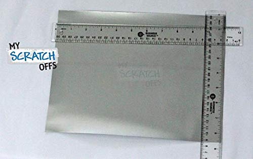 My Scratch Offs Silver 8.5 x 11 Inch Rectangle Full Sheet Scratch Off Sticker Labels - 5 Pack - Image 5