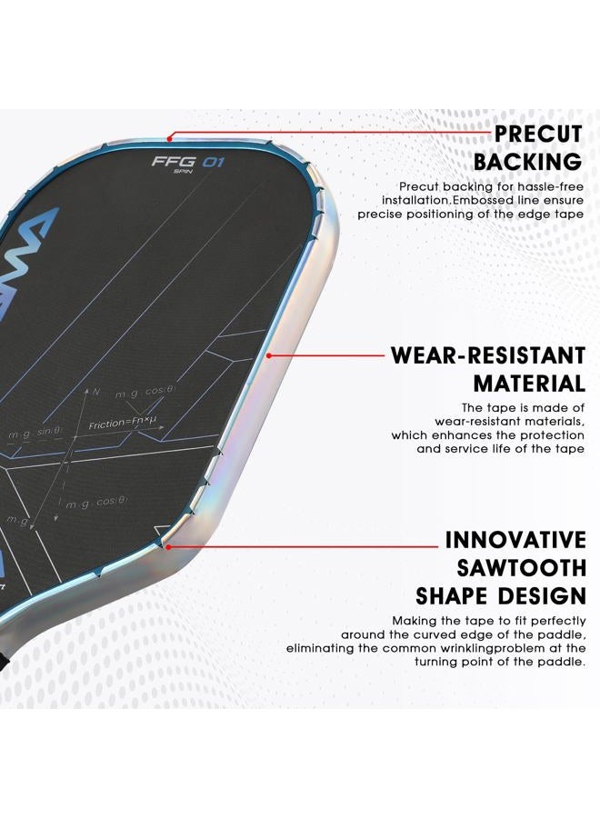 PICKLETECH AMA Sport LaserEdge Pickleball Paddle Edge Protection Tape – Stunning Color Shifting Design-Paddle Head Edge Guard-Fit Perfectly Curved Edge -No Wrinkling - Image 3