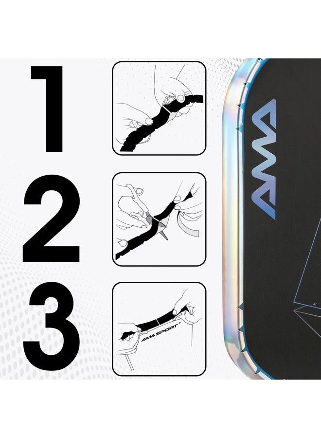 PICKLETECH AMA Sport LaserEdge Pickleball Paddle Edge Protection Tape – Stunning Color Shifting Design-Paddle Head Edge Guard-Fit Perfectly Curved Edge -No Wrinkling - Image 5