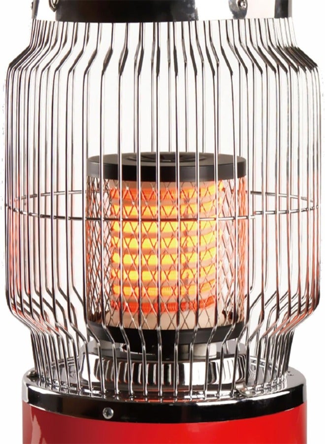 توسكانا يو مدفأة كهربائية بقوة 2000 واط للمنزل في الشتاء دفاية 360 درجة مع شريط دائري لتجفيف لقماش أحمر - Image 4