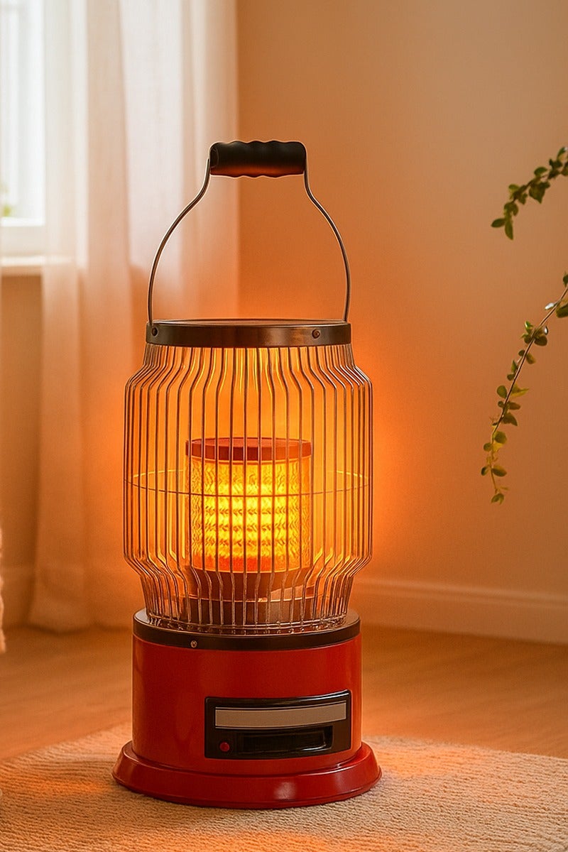 توسكانا يو مدفأة كهربائية بقوة 2000 واط للمنزل في الشتاء دفاية 360 درجة مع شريط دائري لتجفيف لقماش أحمر - Image 1