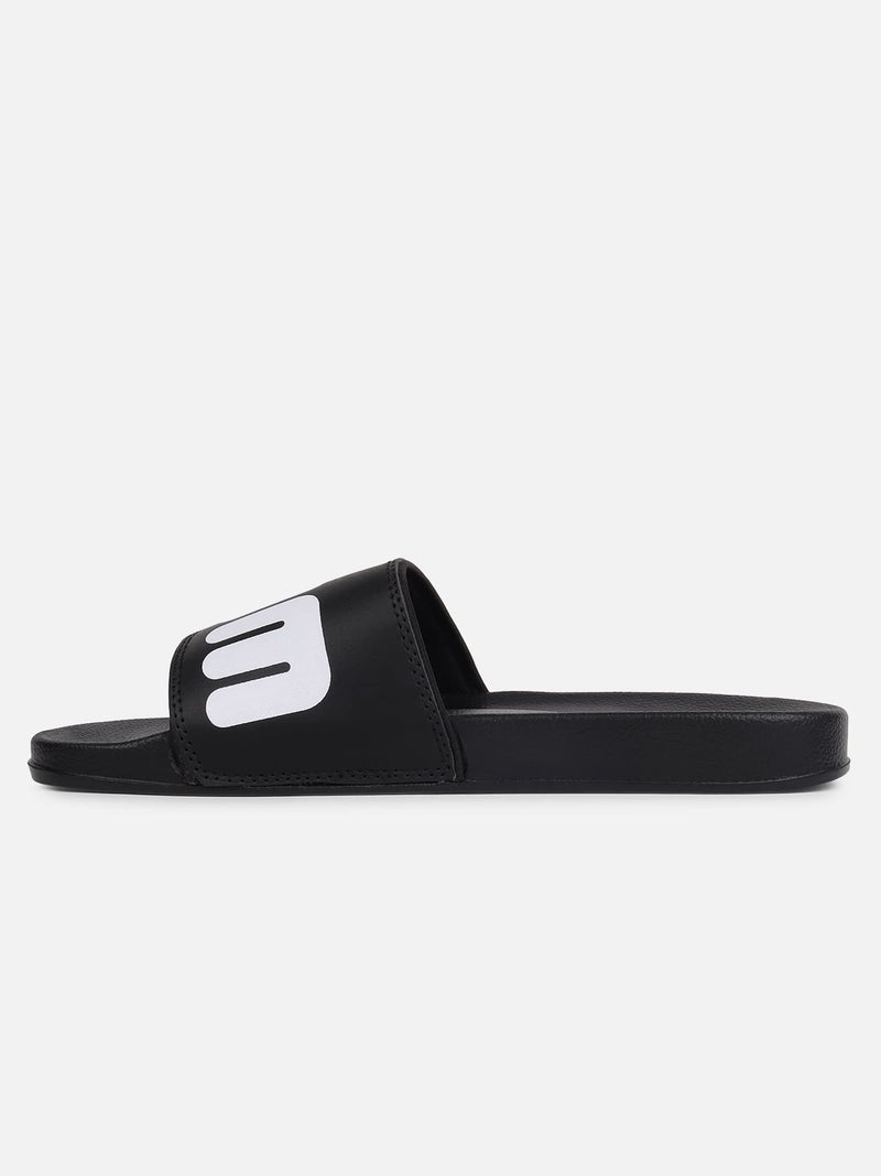 hummel CHUNK MEN SLIDERS Comfortable Cushioned Sole Arch Support Durable Lightweight Flexible Trendy Style Flip flops and Slippers Slides for Men Daily use Chappal - UK 10 Black - Image 5