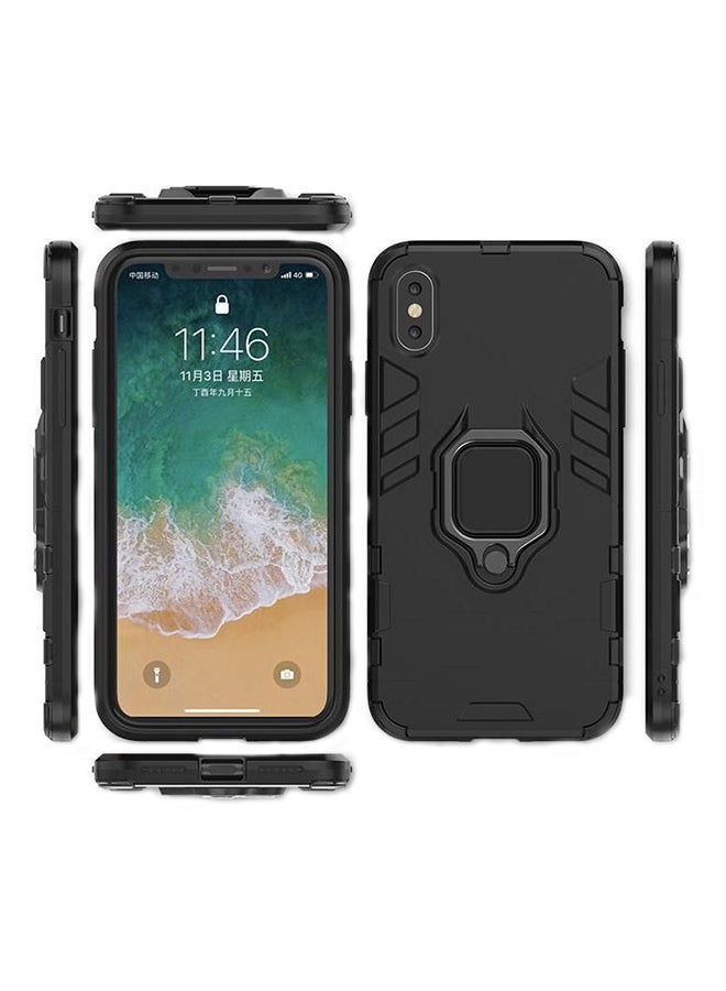 Protective Case Cover For iPhone XS Max With Car Mount Magnetic And Finger Ring Black - Image 1