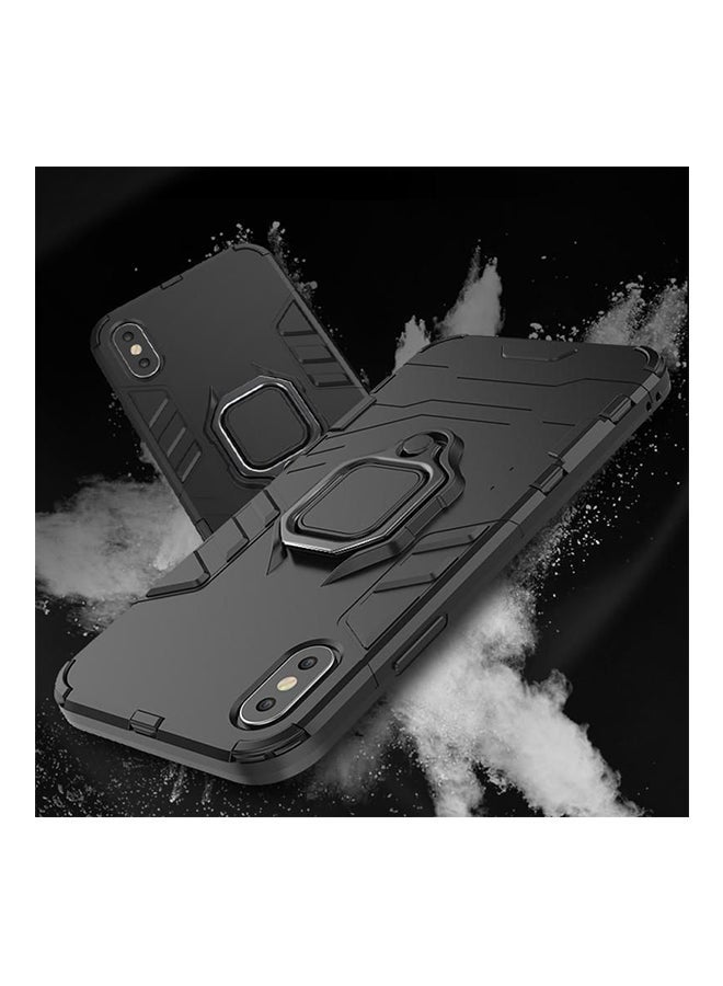 Protective Case Cover For iPhone XS Max With Car Mount Magnetic And Finger Ring Black - Image 2