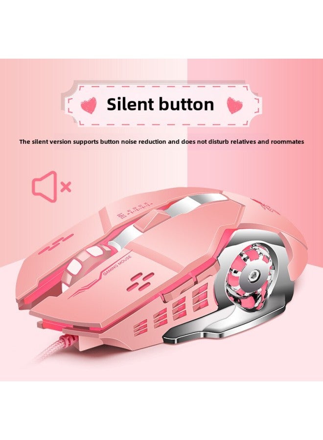 Wireless Mouse Bluetooth Mute Charging Luminous Office Gaming Computer Accessories Laptop Mechanical Mouse-Color:Wireless - Image 1