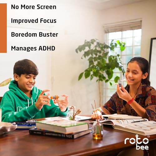 GIRGIT TOYS Rotobee | Fidget Spinner & Skill Toy | Stress, Anxiety Relief | For Kids, Adults | Sensory | ADHD & Autism | Boost Focus | Multi-Trick Spinner | Office & Desk Toy | Gift | Pack Of 2 - Image 5