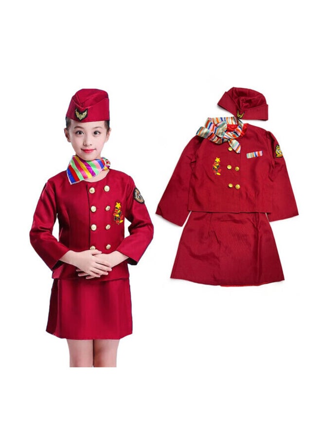 Toyland زي مضيفة الطيران للأطفال – مجموعة فستان موحد أنيق لشركة الطيران - Image 1