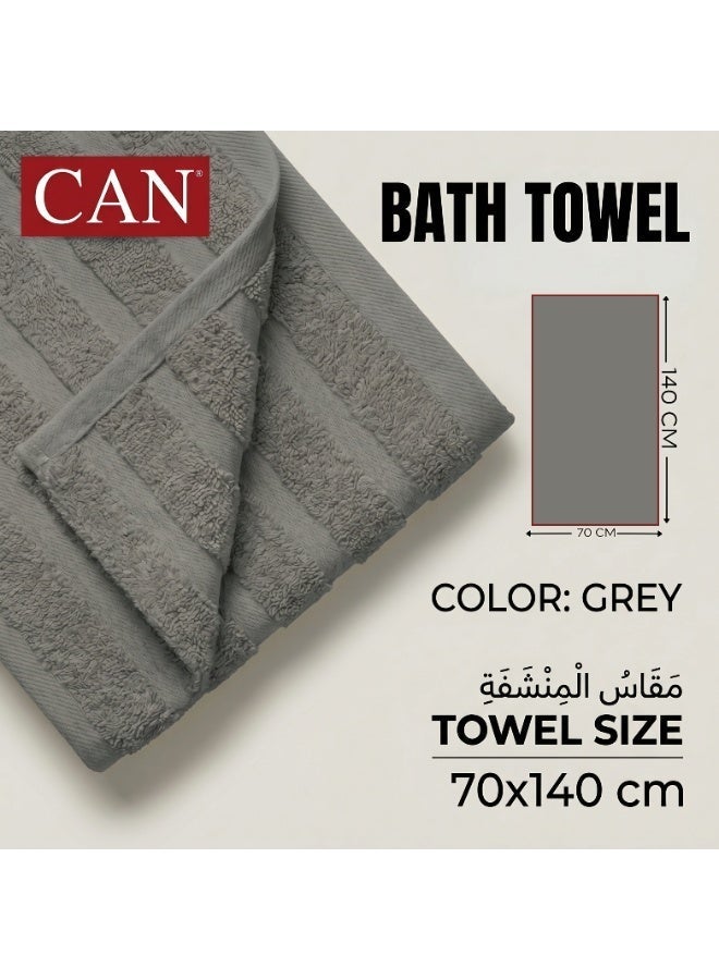 CAN Premium Microfiber Bath Towels Pack Of 4 - Ultra Soft & Absorbent Large Bath Towel 70x140cm (27.5" x 55") - Quick Dry Lightweight Towels for Bathroom, Beach, Spa, Pool, Travel (GREY) - Image 2