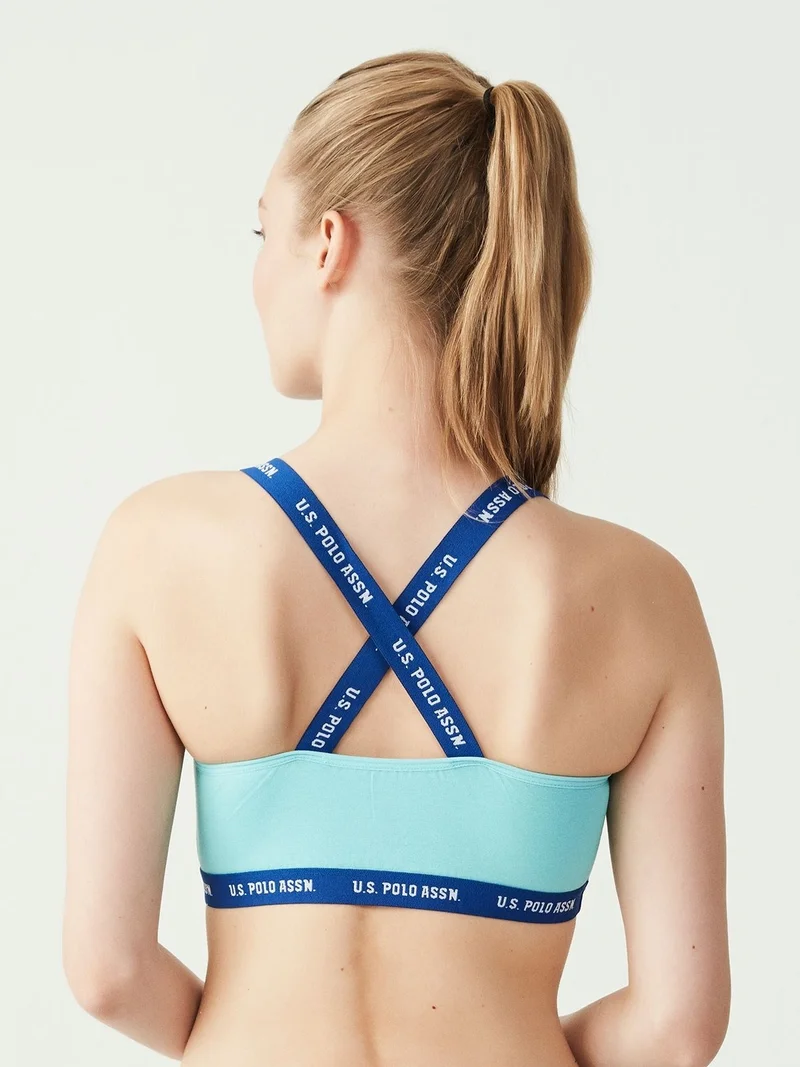 يو اس بولو اسن BASE. Polo Assn. Women's Mint Cross Strap Bustier 66117