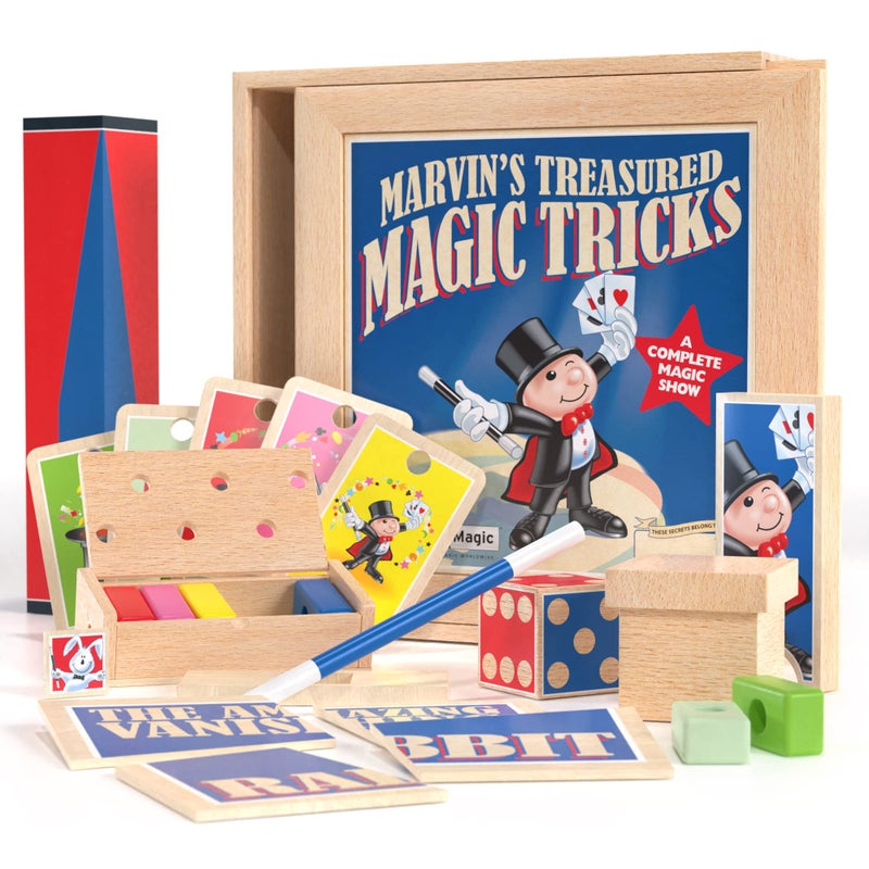 Marvin's Magic - Treasured Magic Tricks - Wooden Deluxe Magic Set - Gifts for Kids, Kids Toys, Full Set, Tricks for Adults - with Vanishing Rabbit Illusion, Amazing Rising Cards & More - Image 1