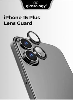 glassology iPhone 16 Plus Lens Guard Scratch Resistant Anti-Fingerprint Camera Protection (Black)  - Image 1