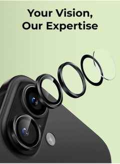 glassology iPhone 16 Plus Lens Guard Scratch Resistant Anti-Fingerprint Camera Protection (Black)  - Image 4