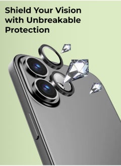 glassology iPhone 16 Plus Lens Guard Scratch Resistant Anti-Fingerprint Camera Protection (Black)  - Image 3