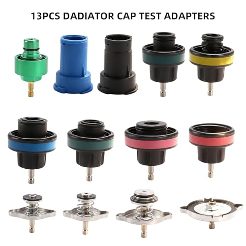 VAGNEUS 16 Pcs Universal Radiator Pressure Tester Kit,Coolant Pressure Tester kit with 13 Radiator Adapters,Precise Coolant Leak Detector for All Vehicle Cooling System - Image 3
