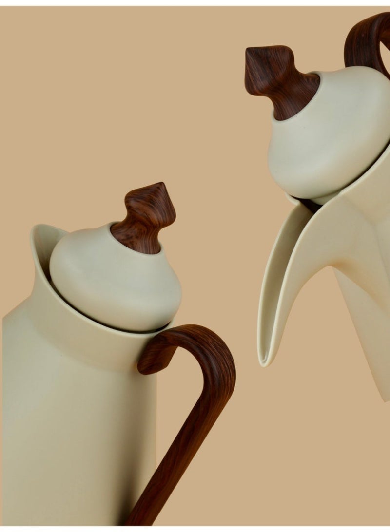 Raz Premium Vacuum Flask Set for Arabic Kahwa & Tea | Double Wall Thermal Insulated Serving Flask | Luxury 2-Piece Set - Image 3