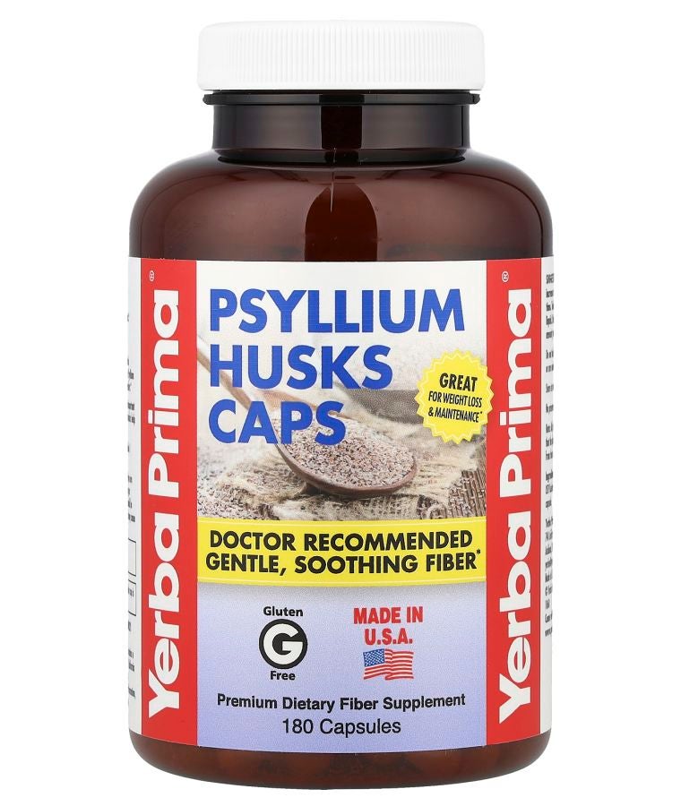 Yerba Prima Psyllium Husks Caps 180 Capsules
