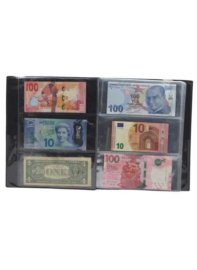 sps SPS 120 Pockets Currency Album for Notes, PU Leather Cover, Fits Large Currency Notes, (Navy Blue)  - Image 2