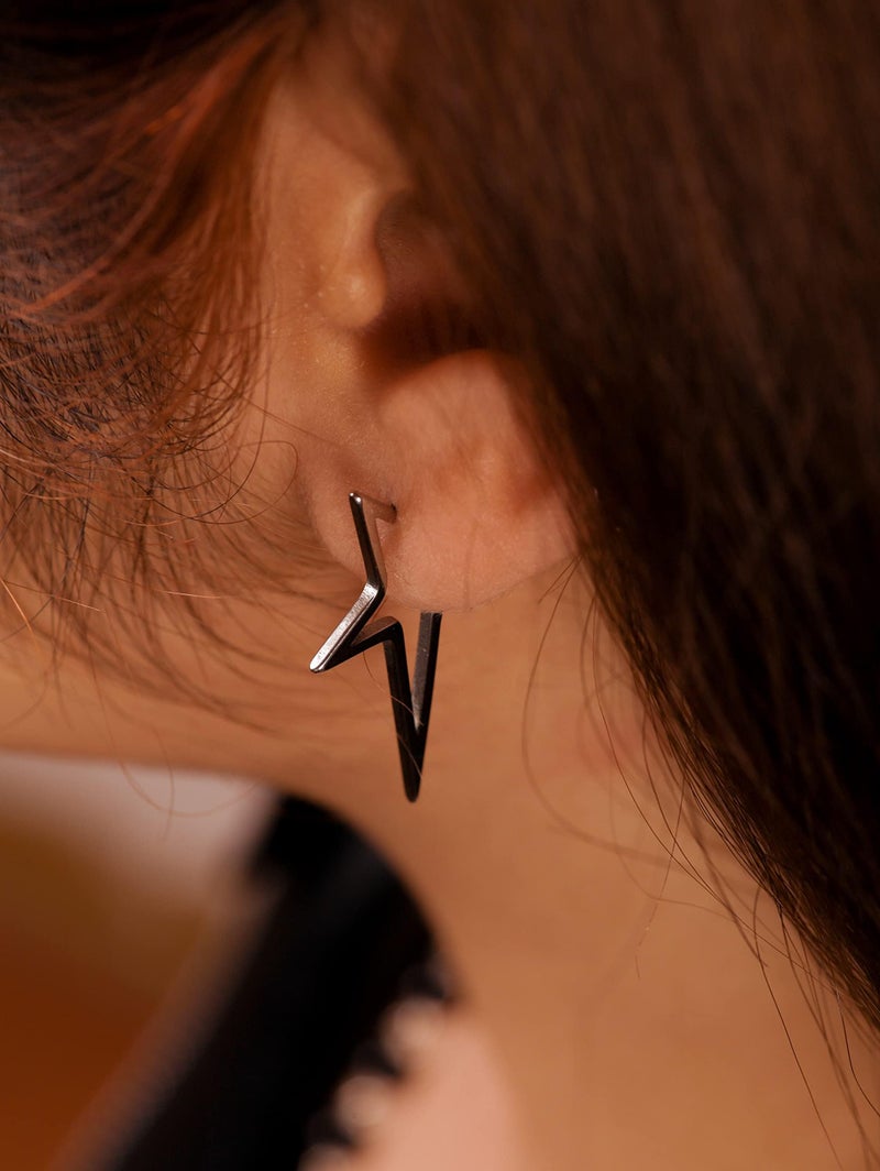 Sacina Silver-tone Spike Star Earrings Dangle, Y2k Goth Punk Grunge Emo Earrings, Star Jewelry, Christmas Jewelry Gifts For Women - Image 4