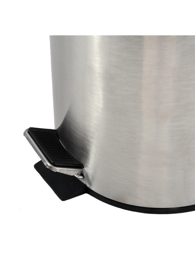 LOFT ES19 ELLINGTON PEDAL BIN 5 LITRE NB  Inox Plus Polypropylene Stainless Steel Step Bin, Silver ITALY MADE - Image 3