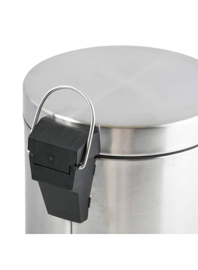 LOFT ES19 ELLINGTON PEDAL BIN 5 LITRE NB  Inox Plus Polypropylene Stainless Steel Step Bin, Silver ITALY MADE - Image 2
