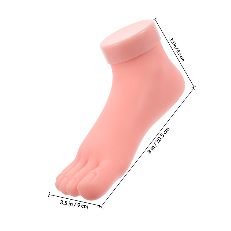 2pcs Manicure Practice Foot Model Realistic Silicone Foot Nail Art Training Fake Feet For Practice Displaying Nail Art - Image 2